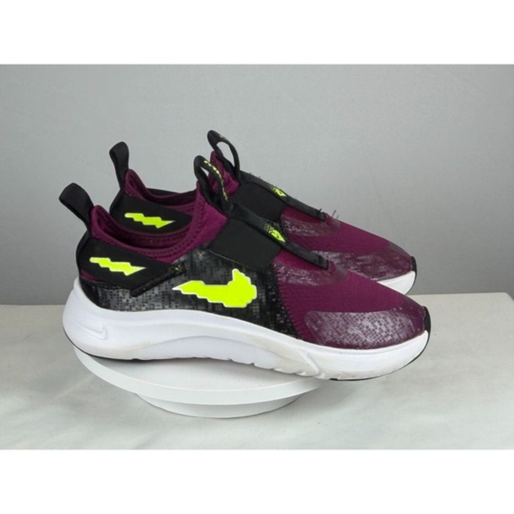 Nike Flex Plus SE (GS) DJ1595-607 Sangria Volt‎ Slip-On Sneakers 3.5Y